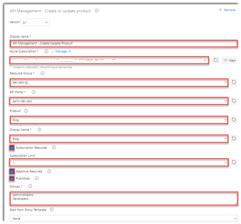 Configure product task