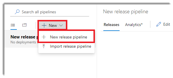 New release pipeline